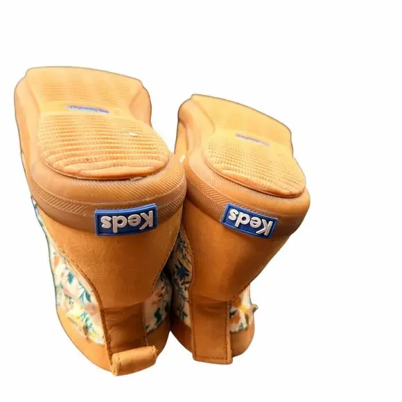 Keds x Rifle Paper Co Scout Wildflower Leather Boots 10 W wide width - Picture 7 of 13